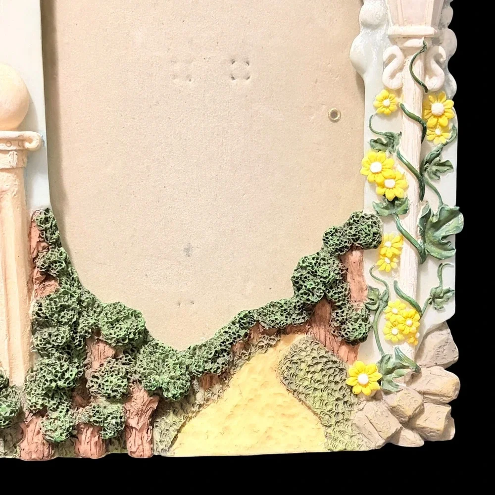 Vintage Wal-Mart Garden Path 3D Resin Picture Frames Set of 2 Cottagecore 5x7